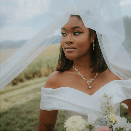 Romantic off-the-shoulder wedding dress for a timeless, feminine look | AW.Bridal