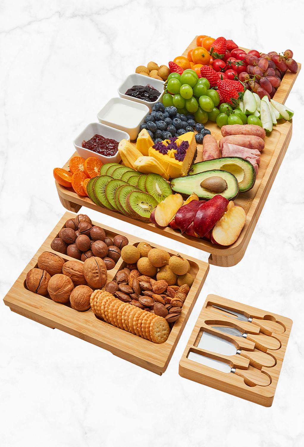 Image of AW Large Charcuterie Board for Couple Bridal Shower Housewarming Gifts