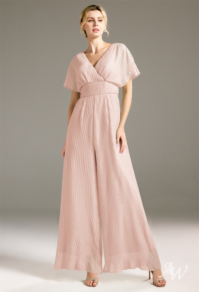 Pink jumpsuit shop wedding guest