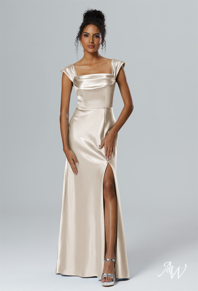 Long Taffeta Bridesmaid Dress