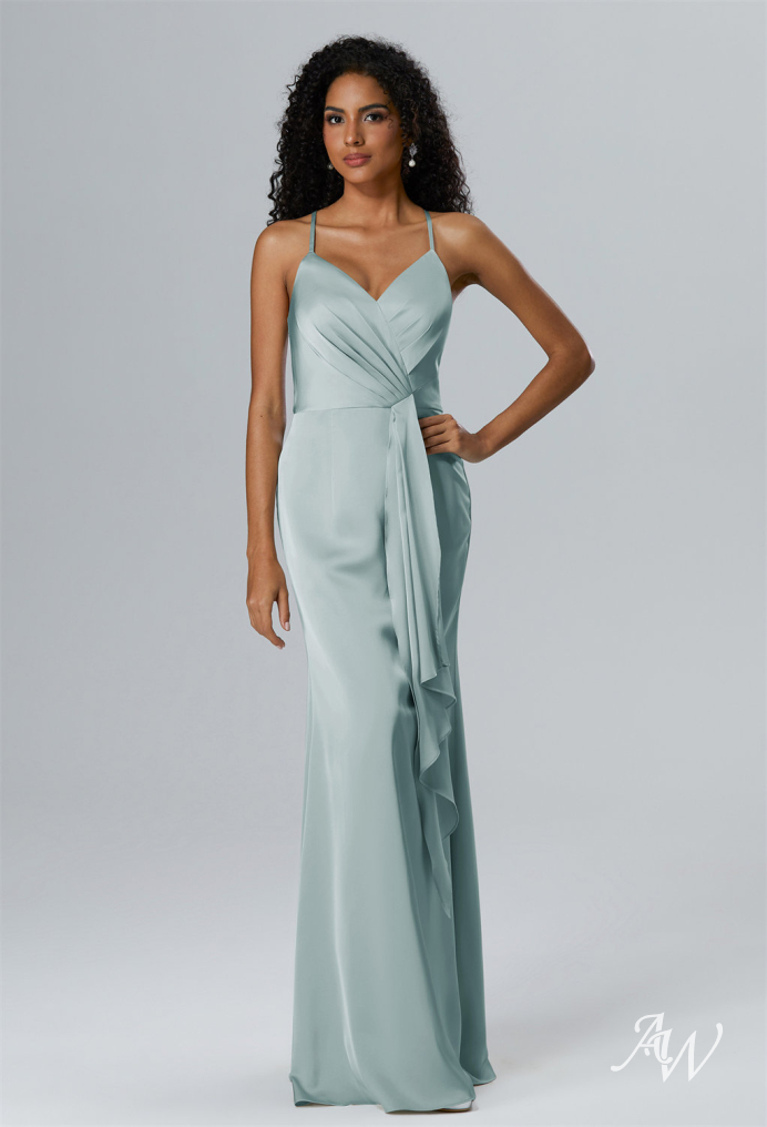 mist bridesmaid dress