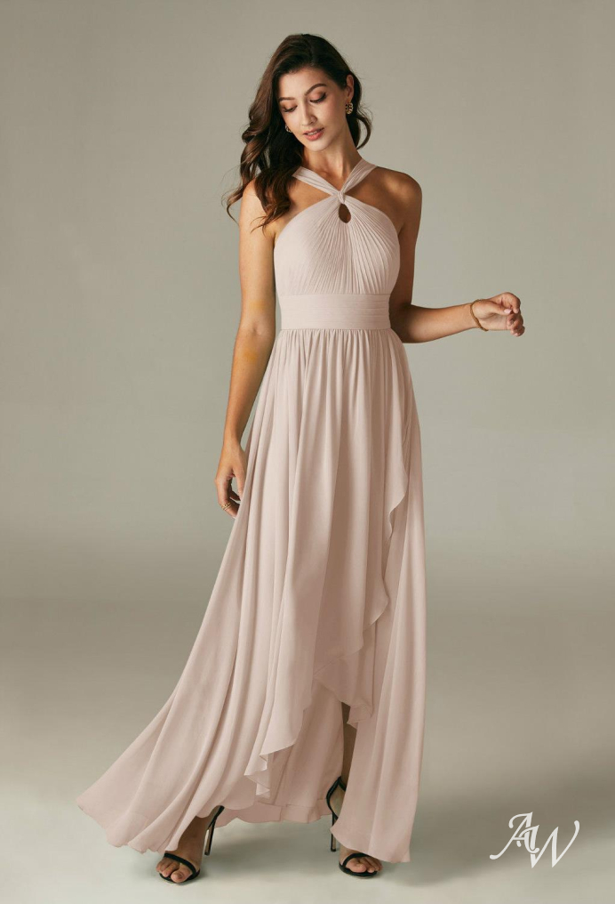 AW Abbie Dress Biscotti Long Bridesmaid Dresses AW Bridal