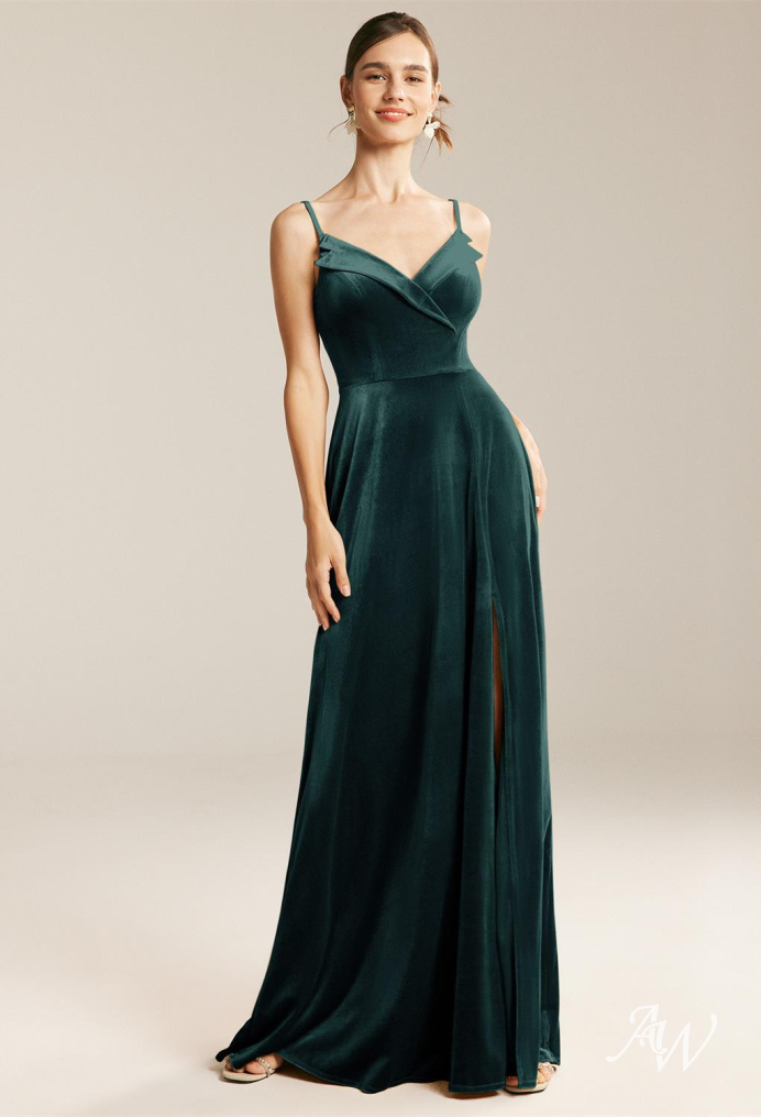 Satin Hunter Green Bridesmaid Dresses