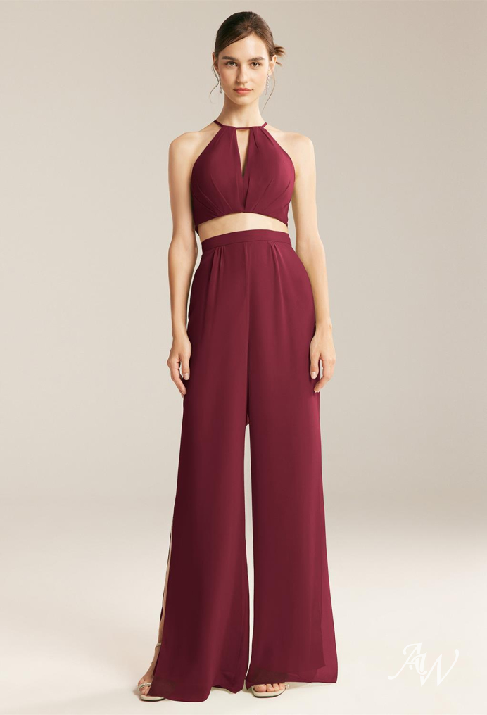 Burgundy clearance pantsuit wedding