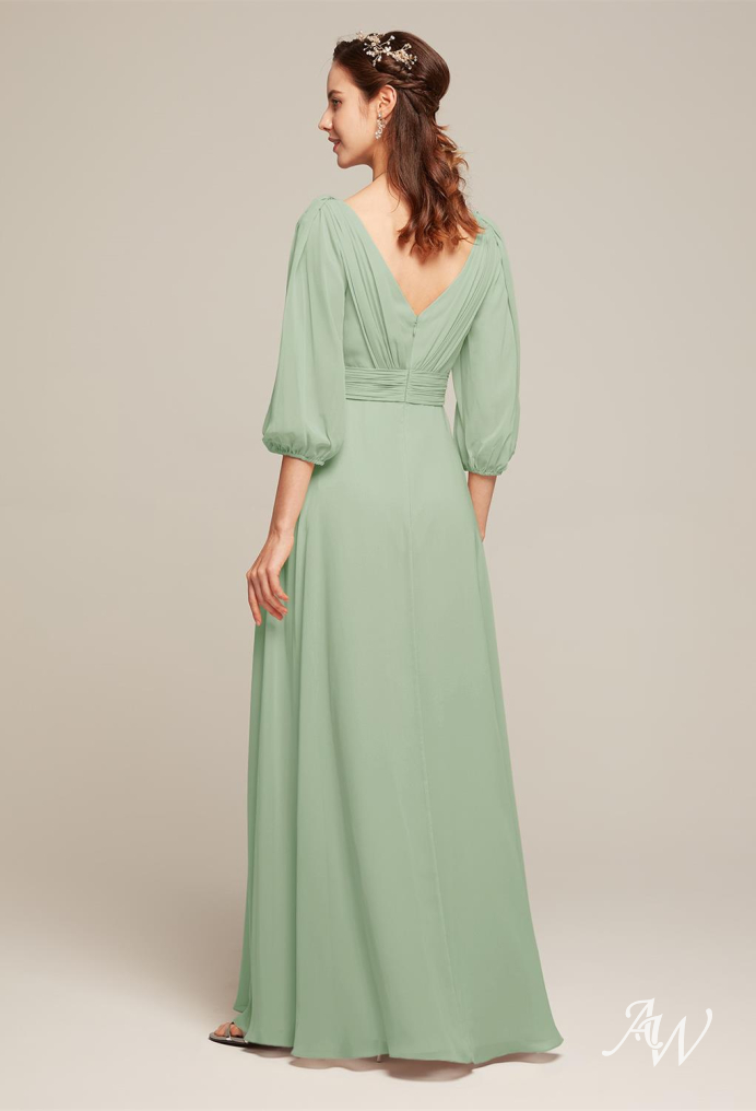 Sage green hotsell maxi bridesmaid dress