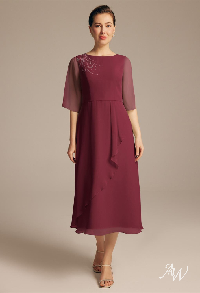 Classic with the Bride Dresses Knee Length Burgundy Mother of Jacket