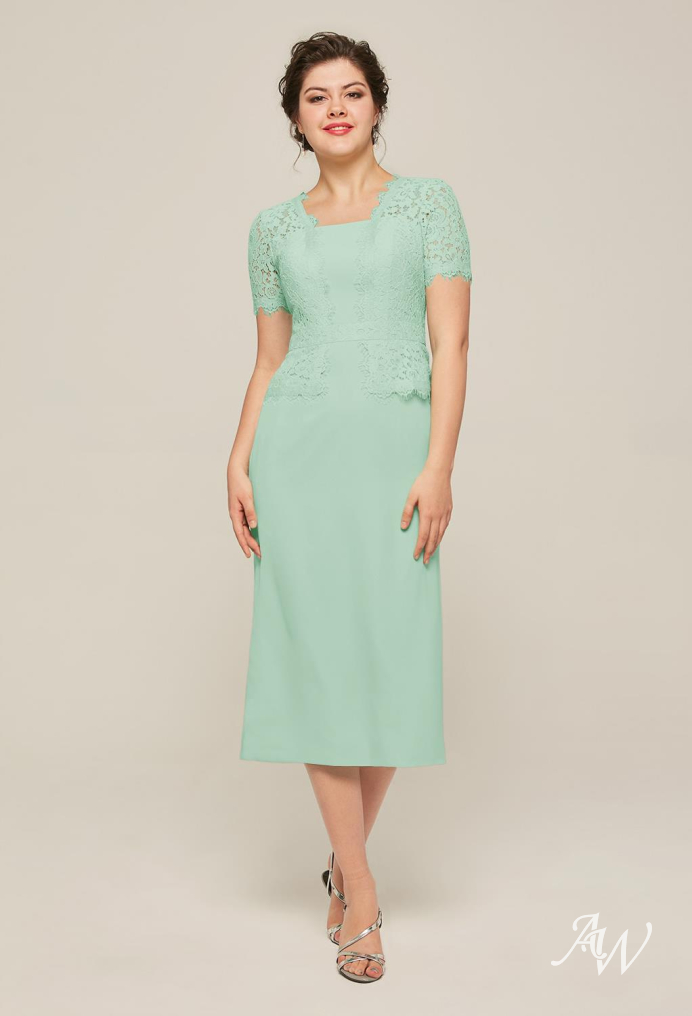 Green Mint Tea Length Dress