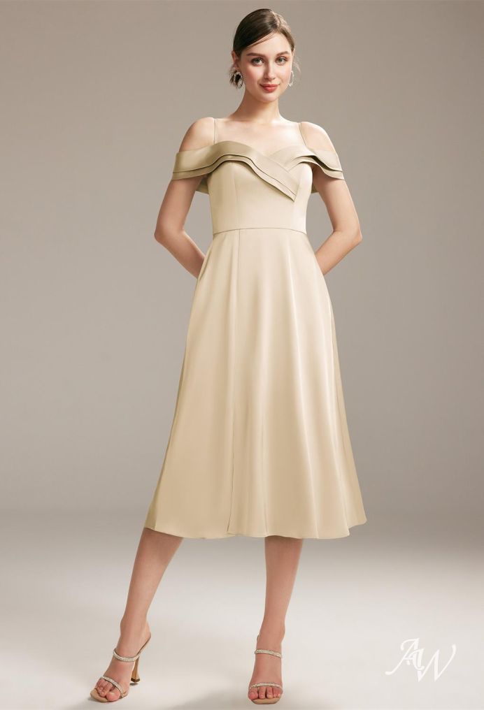 Sweetheart Champagne Chiffon Short Bridesmaid orders Dress