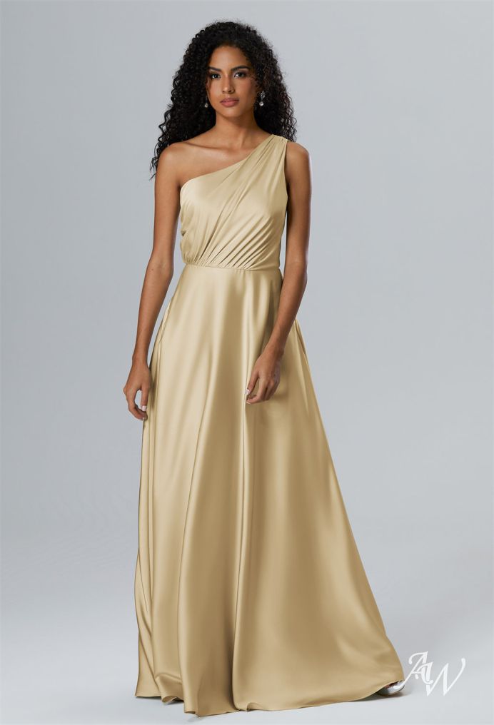 Pale gold bridesmaid dresses best sale