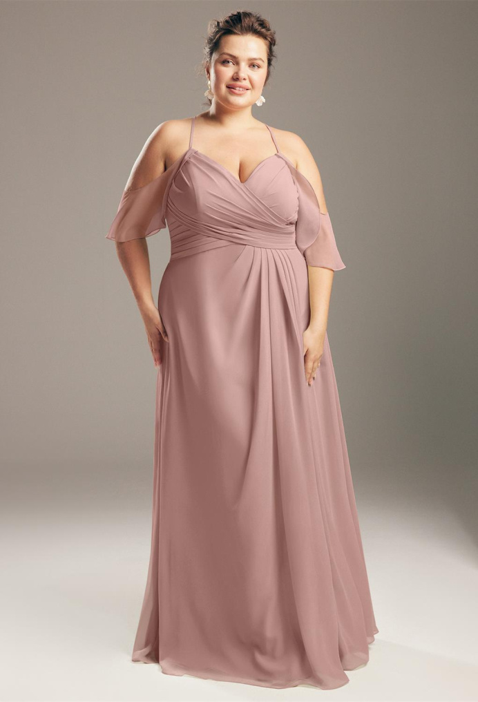 Dusty Rose Plus Size Dresses | AW Bridal