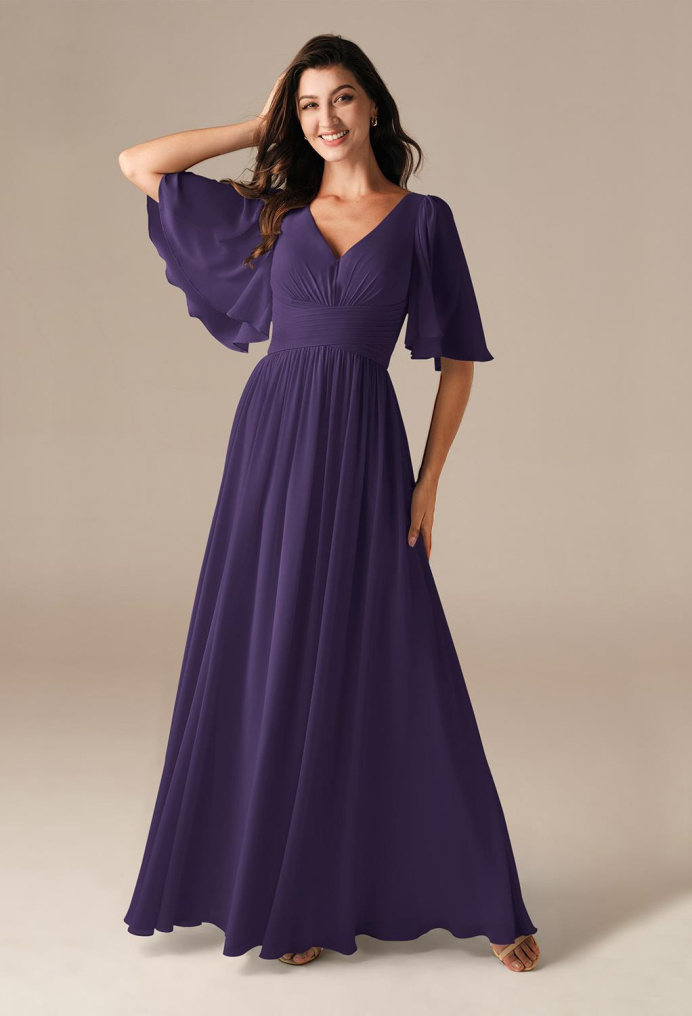 regency purple bridesmaid dresses