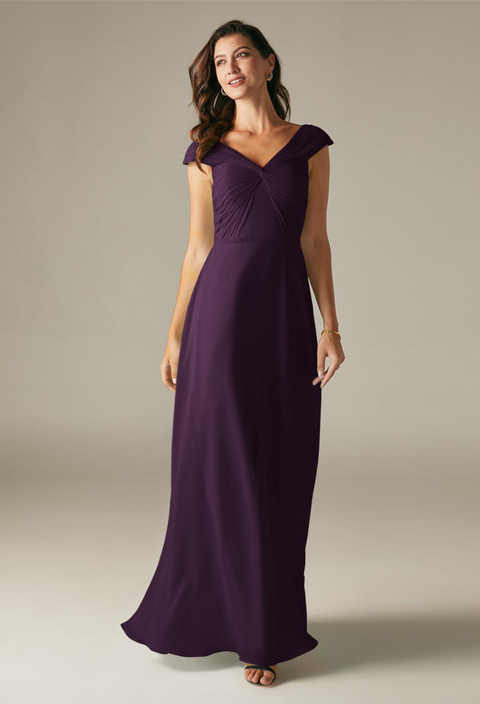 Grape Color Bridesmaid Dresses Cheap