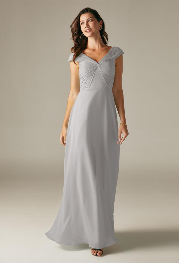 Mystic gray bridesmaid dress best sale