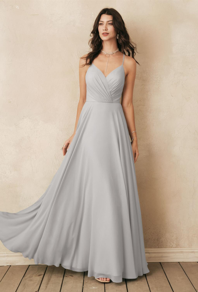 Mystic gray bridesmaid dress best sale